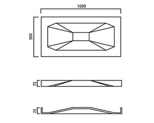 1000 x 500mm panel